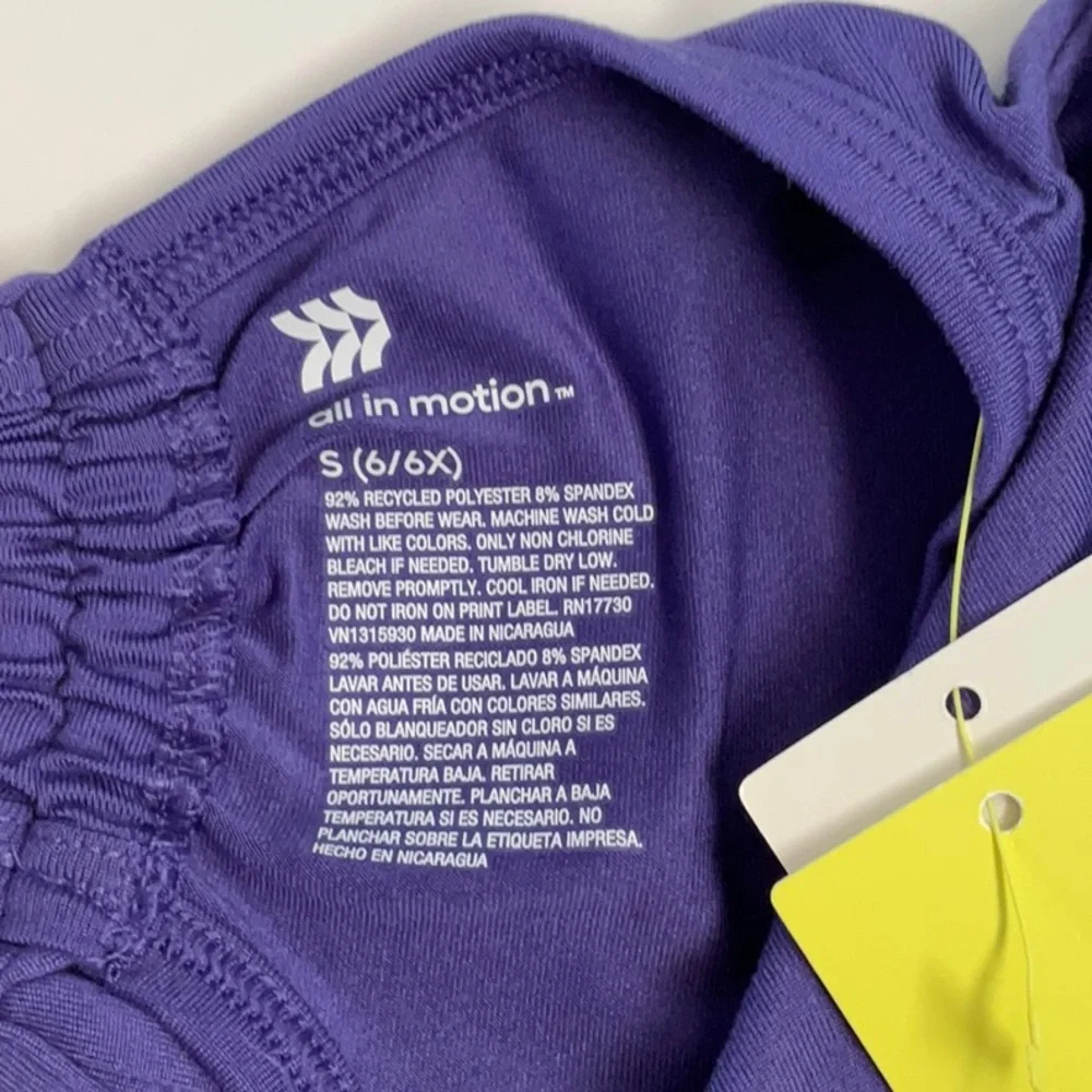 All in Motion toddler Girls short sleeve‎ t-chirt blue size S 6-6X